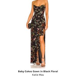 Revolve Katie May Dress in Black Floral Size XS